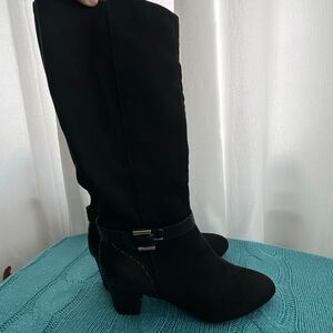 Karen Scott Women's Block Heel Isabell Knee High Dress Boot Black Size 9 NWOT